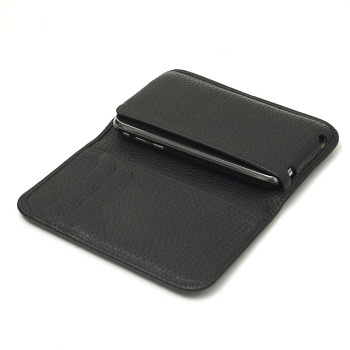 Knomo iPhone Wallet (Black Leather)